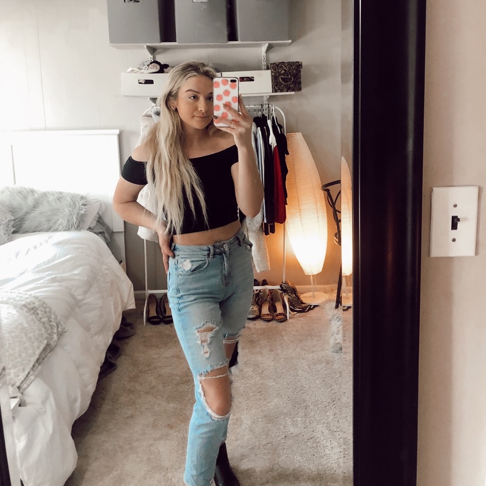 SHEIN off the shoulder top M
